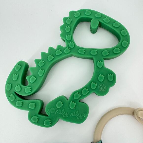 Lot 3 Itzy Ritzy Silicone Teether Plush Toy Dinosaur Fox - Picture 4 of 5